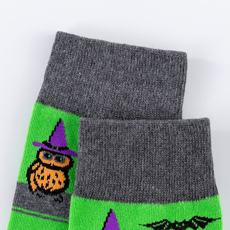Plus Size Halloween Cotton Lounge Crew Socks(5 Pairs) - image 10