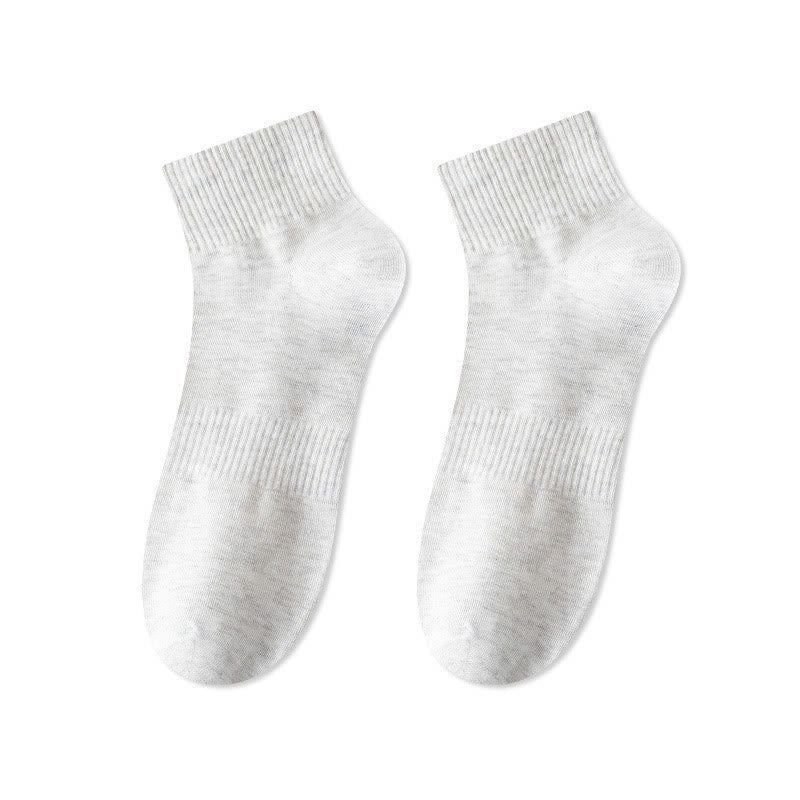 Plusock Breathable Soft Cotton Quarter Socks(7 Pairs) - Light Gray - EU43-48(US9.5-13.5) - image 14