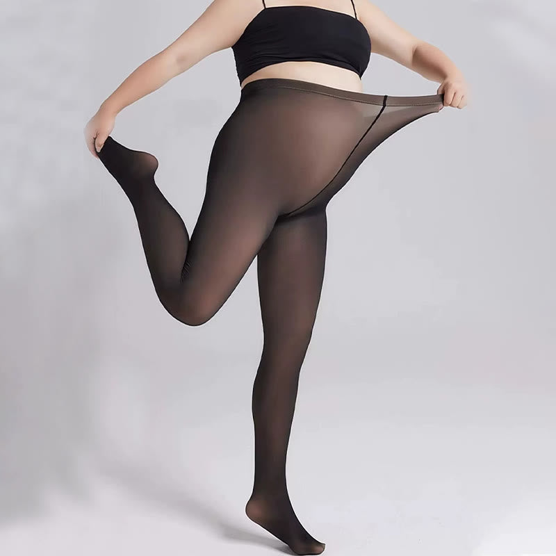Plus Size High Waist Thick Pantyhose