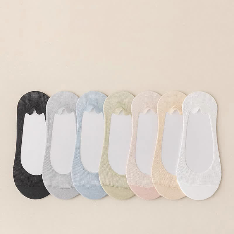 Plus Size Mesh Boat Socks(7 Pairs)