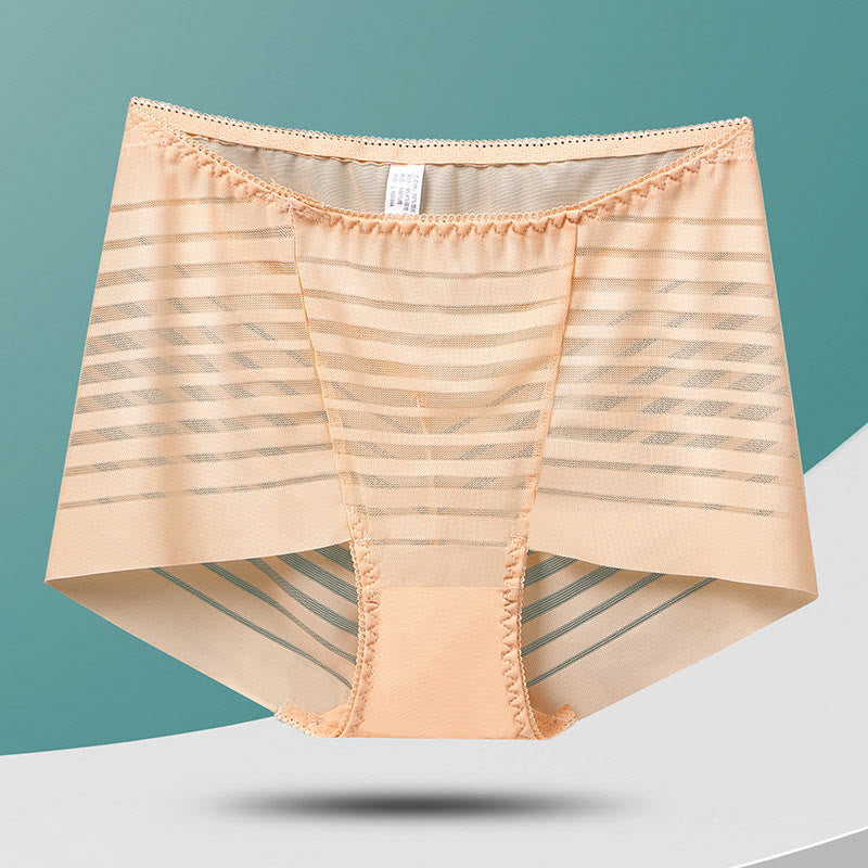 Plus Size High-Waisted Hollow Panty(5 Pairs)