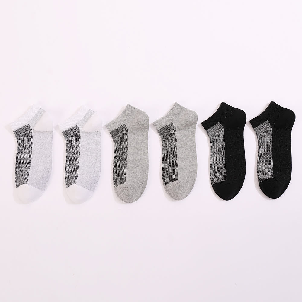 Plus Size Stitching Color Ankle Socks(3 Pairs)