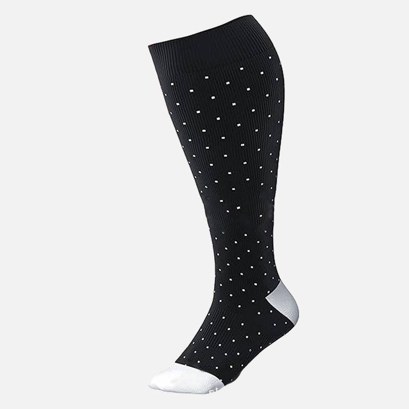Plus Size Pink Polka Dot Compression Socks(3 Pairs) - image 5