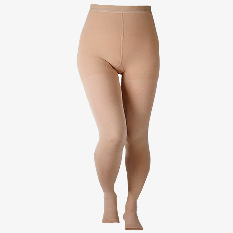 Plus Size Medical Toeless Compression Tights(20-30mmHg) - Nude - 4XL - image 4