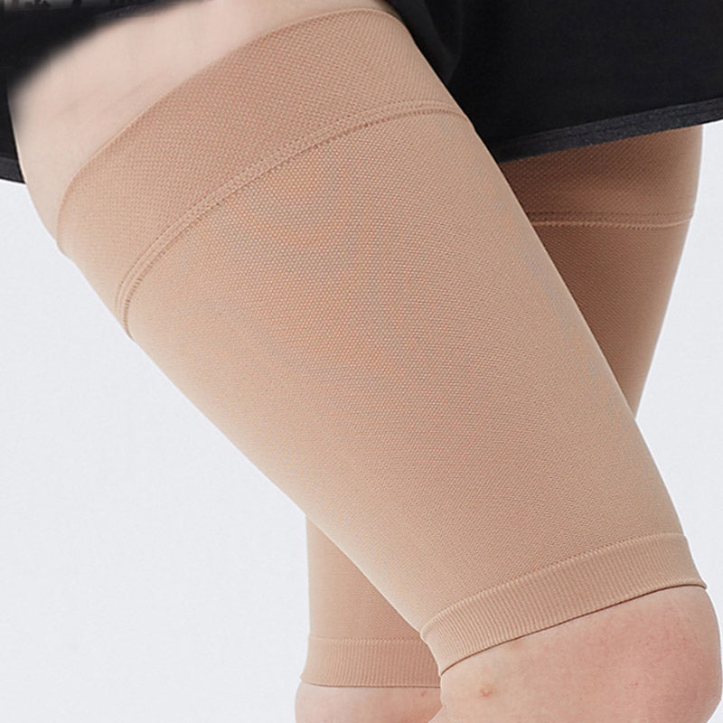 Plus Size Medical Thigh Compression Sleeve Unisex - Nude - 4XL - image 20