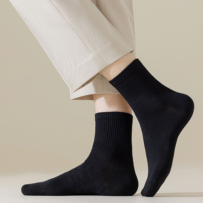 Plus Size Solid Color Soft Socks(6 Pairs)