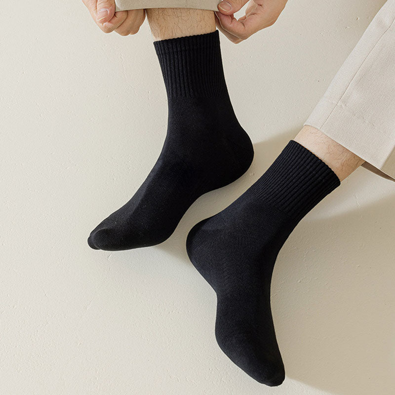 Plus Size Solid Color Soft Socks(6 Pairs)