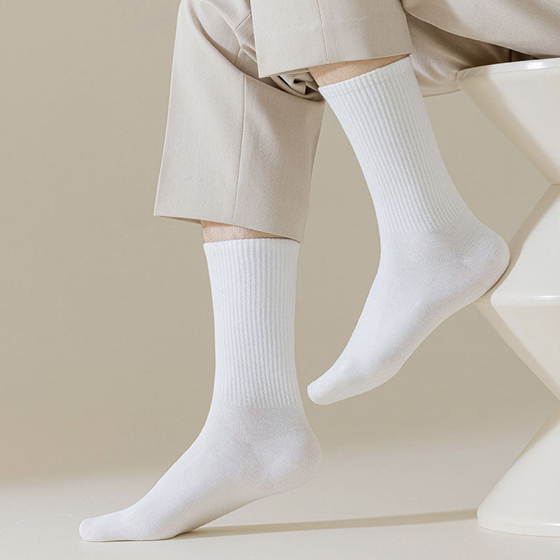 Plus Size Solid Color Soft Socks(6 Pairs)