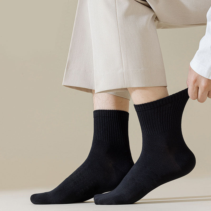 Plus Size Solid Color Soft Socks(6 Pairs)