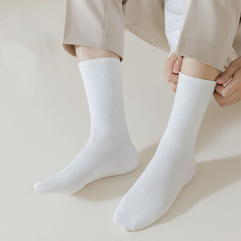 Plus Size Solid Color Soft Socks(6 Pairs)