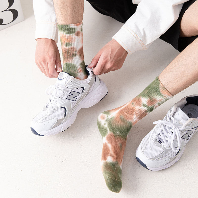 Color Tie Dye Quarter Socks(5 Pairs) - image 11