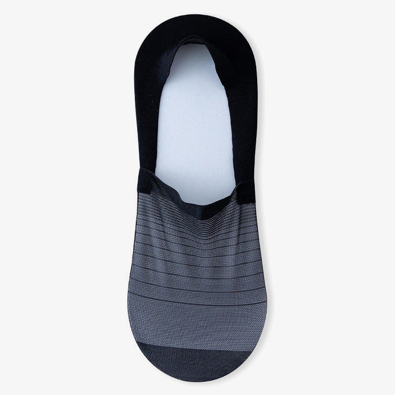 Ice Silk No Show Socks(5 Pairs) - Black - EU38-43(US5-9) - image 14