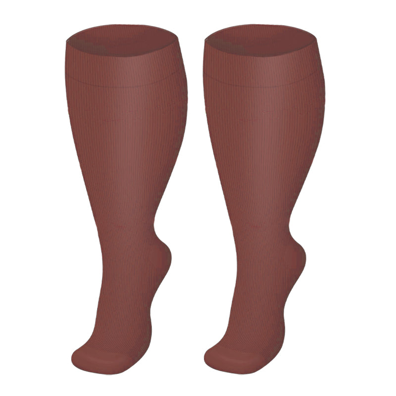 Plus Size Pink Series Compression Socks(3 Pairs)