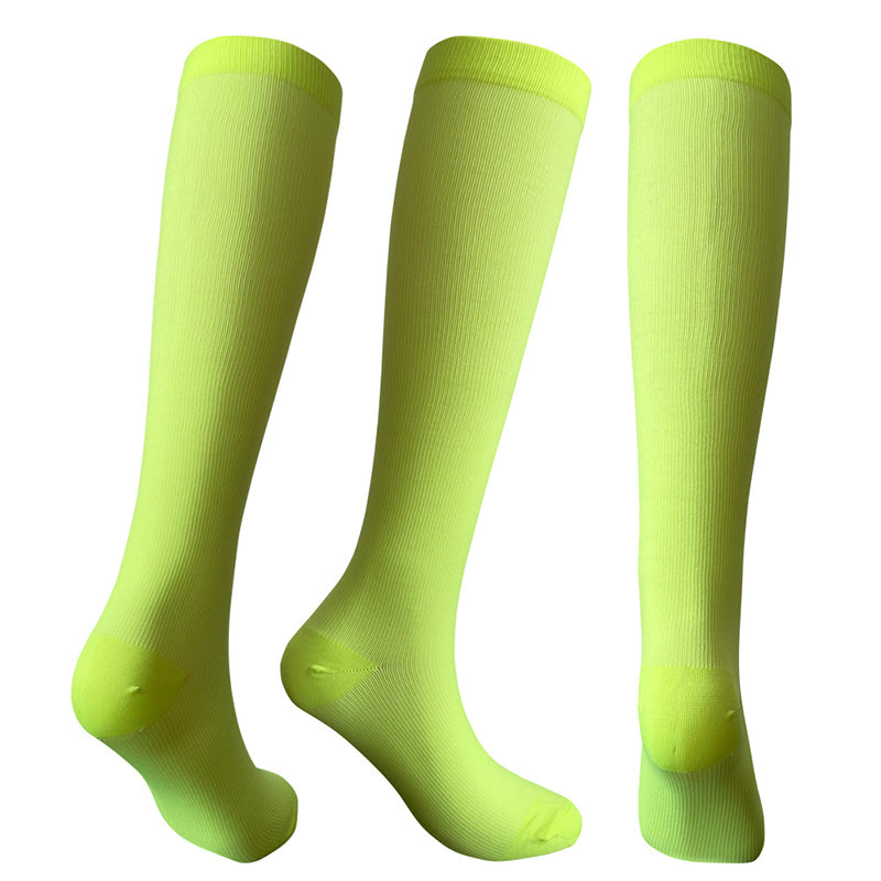 Solid Color Sport Compression Socks(3 Pairs)