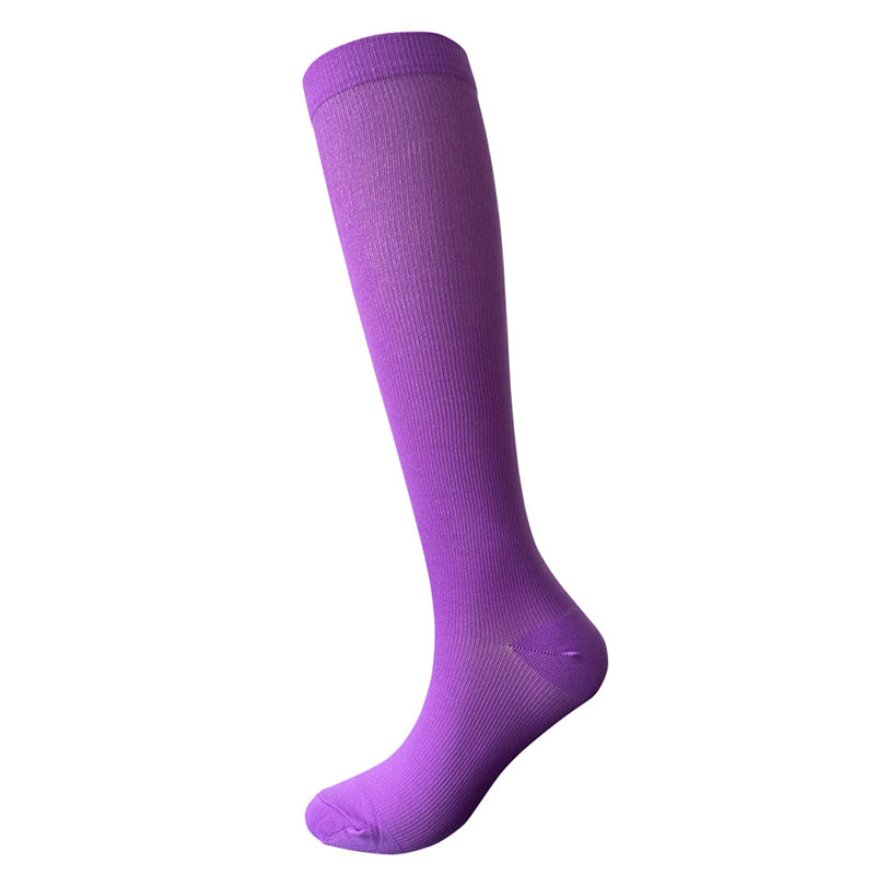 Solid Color Sport Compression Socks(3 Pairs)