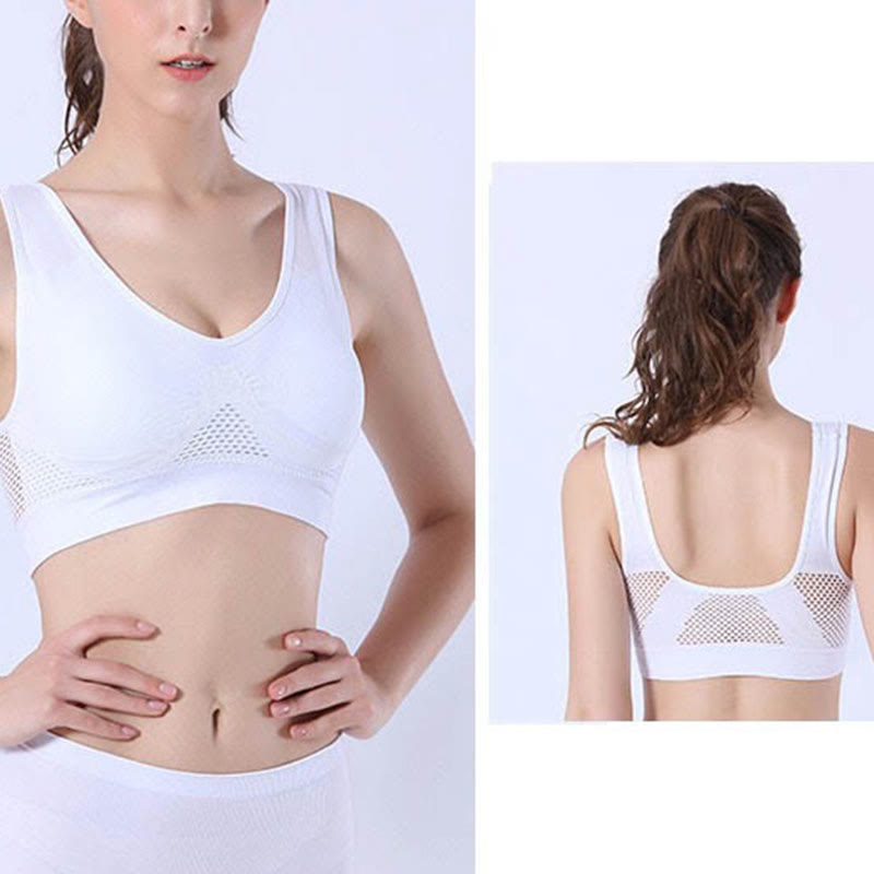 Plus Size Mesh Cutout Sports Bras(2 Packs)