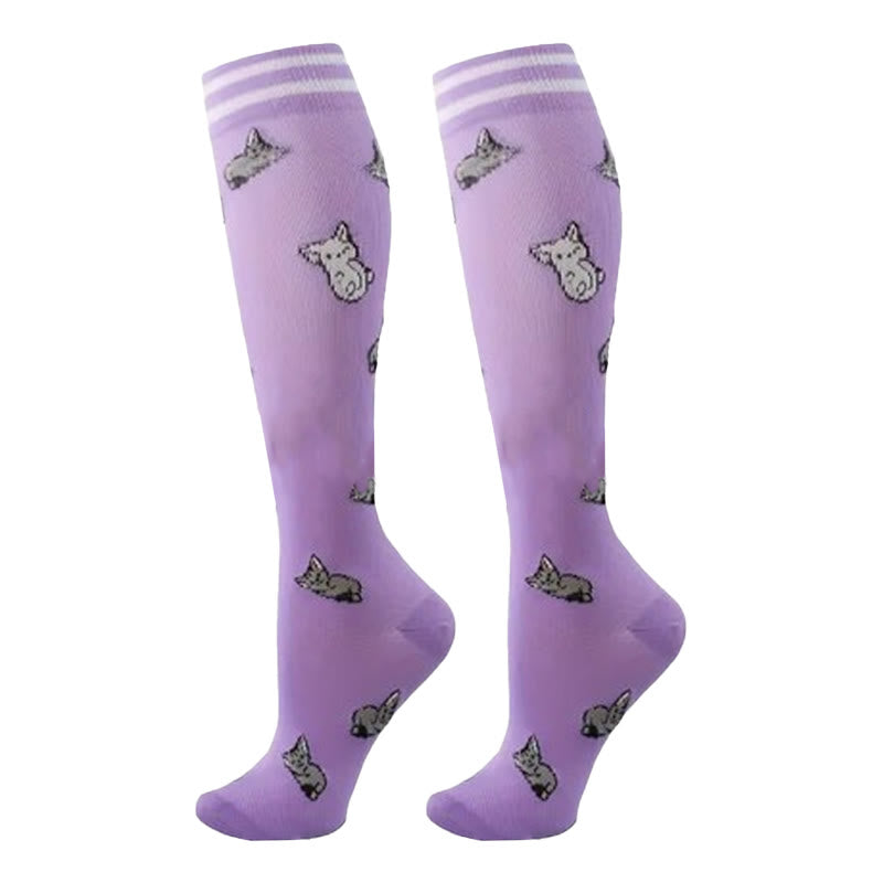 Colorful Animal Patterns Compression Socks(5 Pairs) - image 5