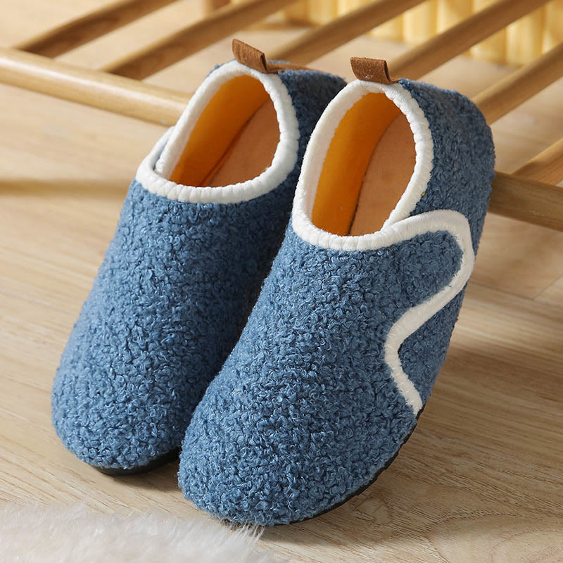 Plus Size Thick Sole Slipper Socks - Blue - 2XL - image 2