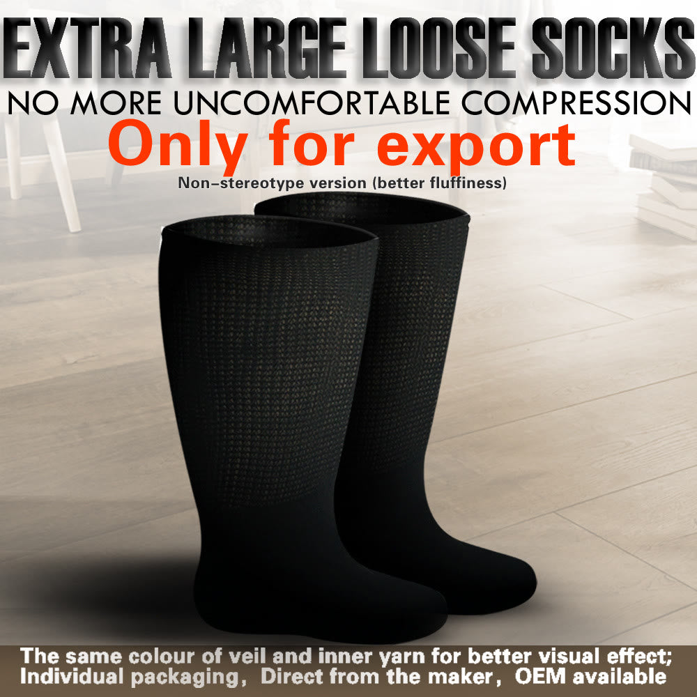 Plus Size Super Loose Knee High Diabetic Socks(3 Pairs)