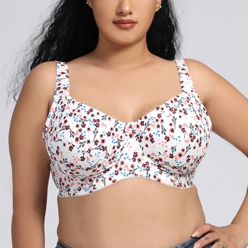 Plus Size Floral Full Coverage Bras - image 1