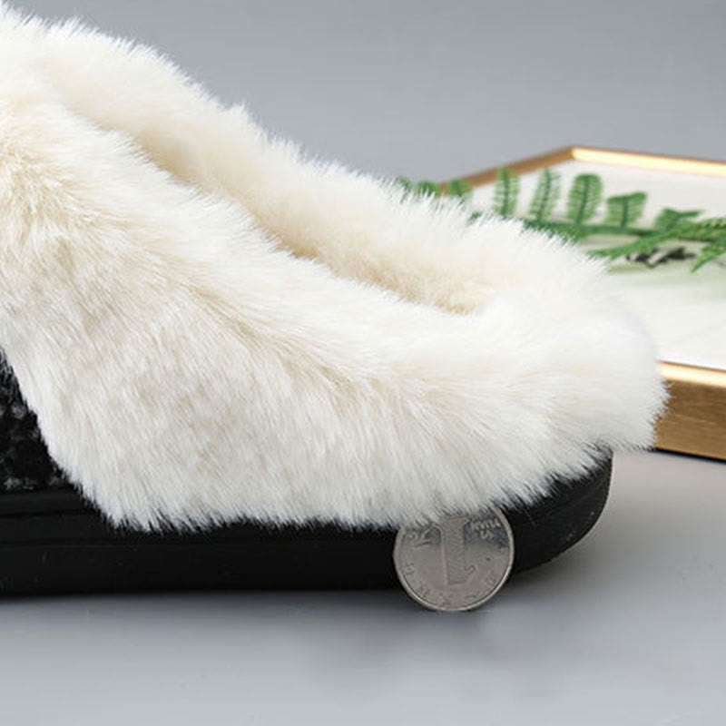 Plus Size Fur Lined Bedroom Slippers - image 6