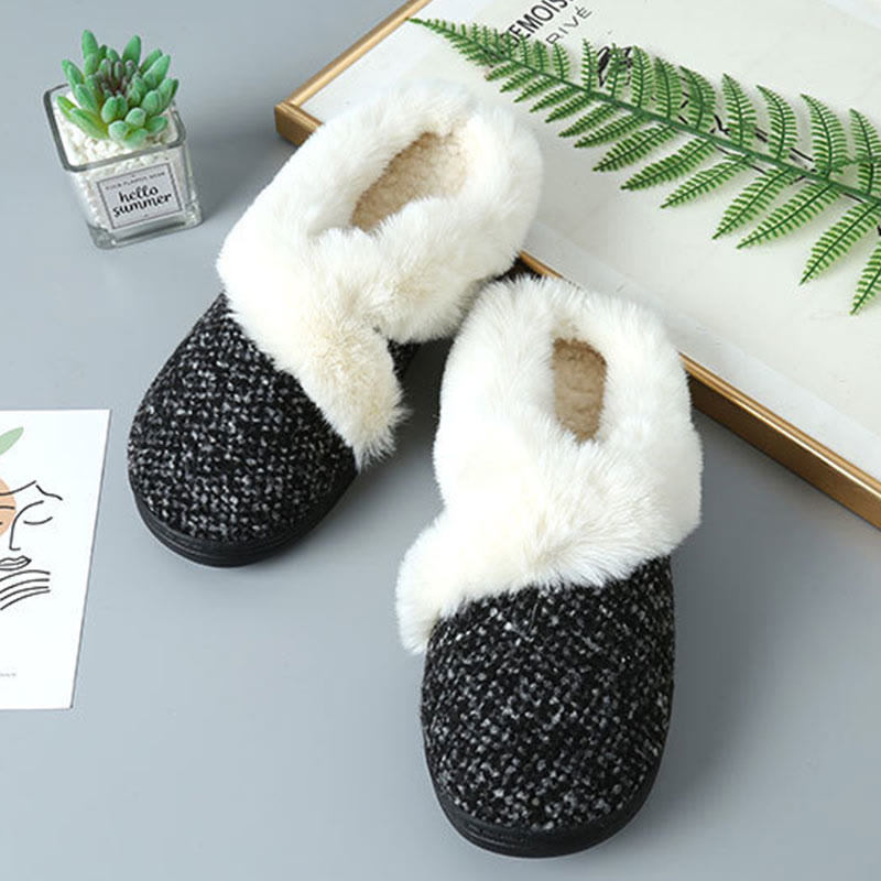 Plus Size Fur Lined Bedroom Slippers - image 10