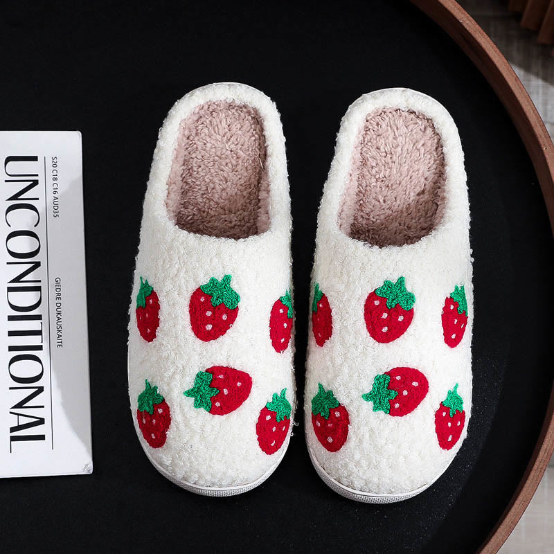 Plus Size Fruit Pattern Slippers - Strawberry - EU 44-45(US 10-11) - image 3