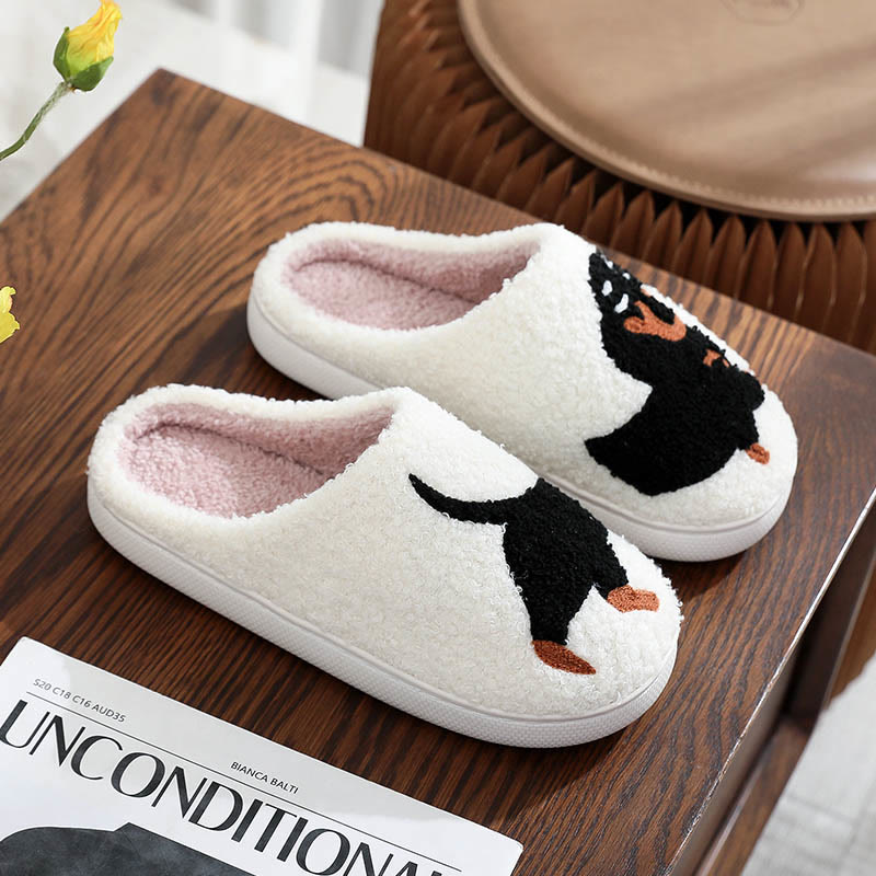 Plus Size Animal Pattern Slippers - Dachshund - EU 44-45(US 10-11) - image 1