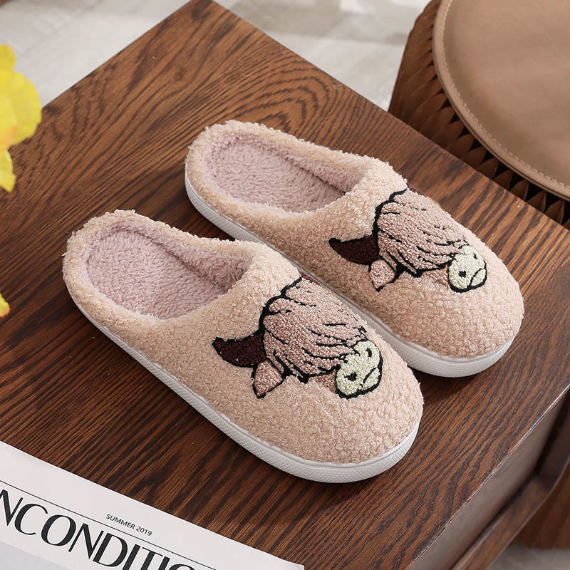 Plus Size Animal Pattern Slippers - Khaki - EU 44-45(US 10-11) - image 3