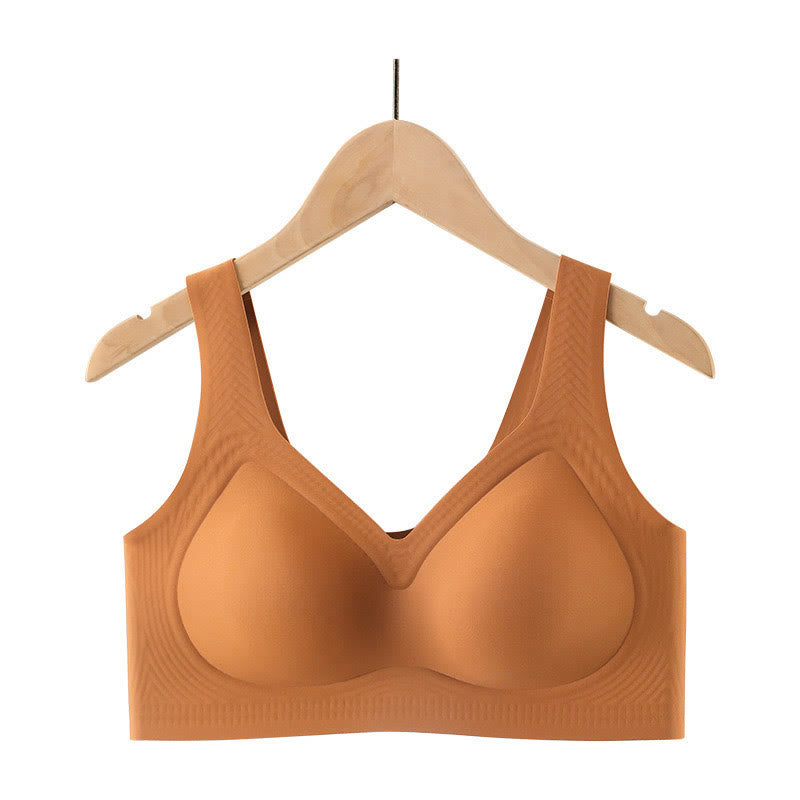 Seamless Comfort Wireless Bras - Orange - 5XL - image 9