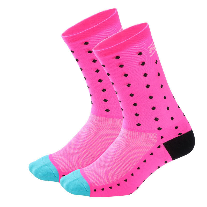 Plus Size Dot Quarter Compression Socks(5 Pairs)