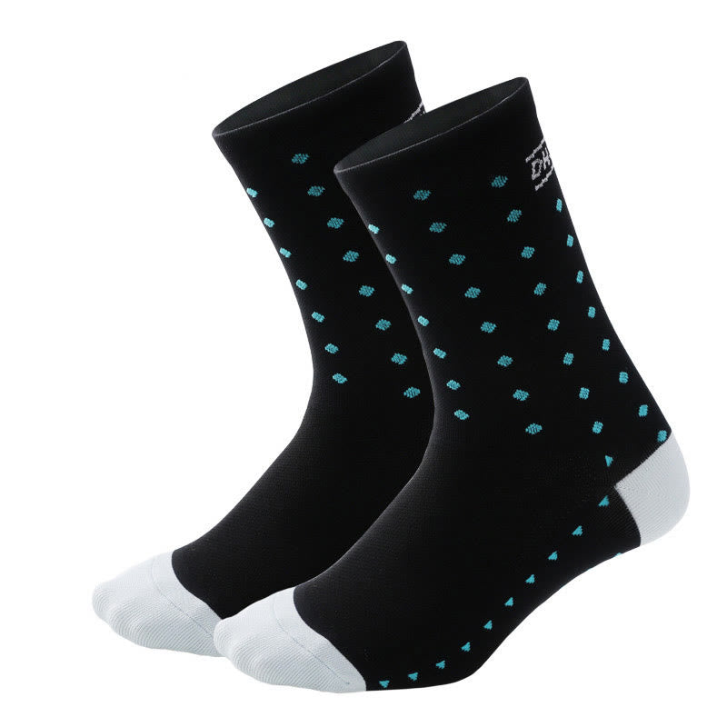 Plus Size Dot Quarter Compression Socks(5 Pairs)