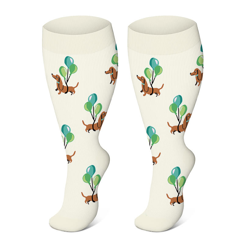 2XL-4XL Plus Size Color Pattern Compression Socks - image 5