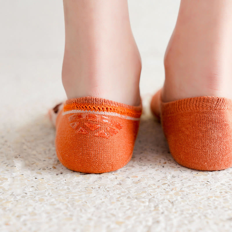 Plus Size Cat Footprints No Show Socks(5 Pairs) - image 7