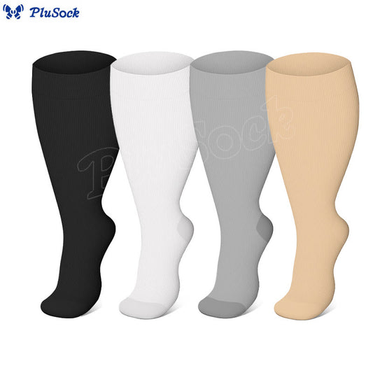 2XL-7XL Plus Size Pure Color Compression Socks - image 0