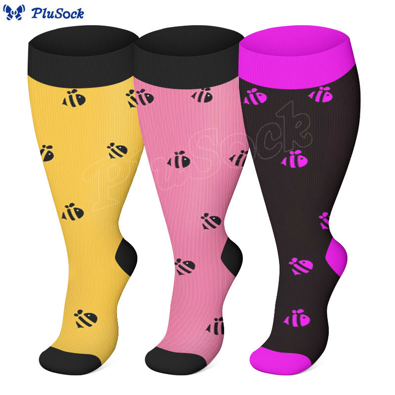 Plus Size Bee Compression Socks - image 2