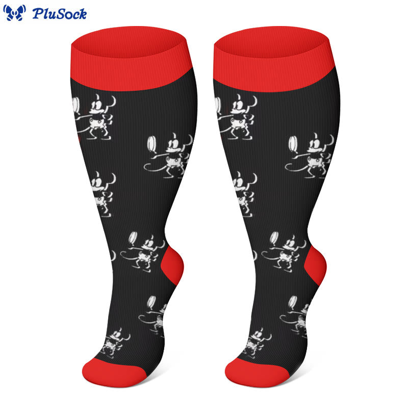 Plus Size Mickey Compression Socks(3 Pairs)
