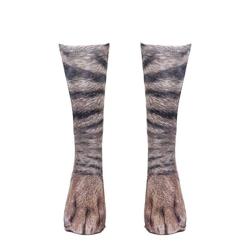 Plus Size 3D Animal Paws Quarter Socks(3 Pairs) - image 7