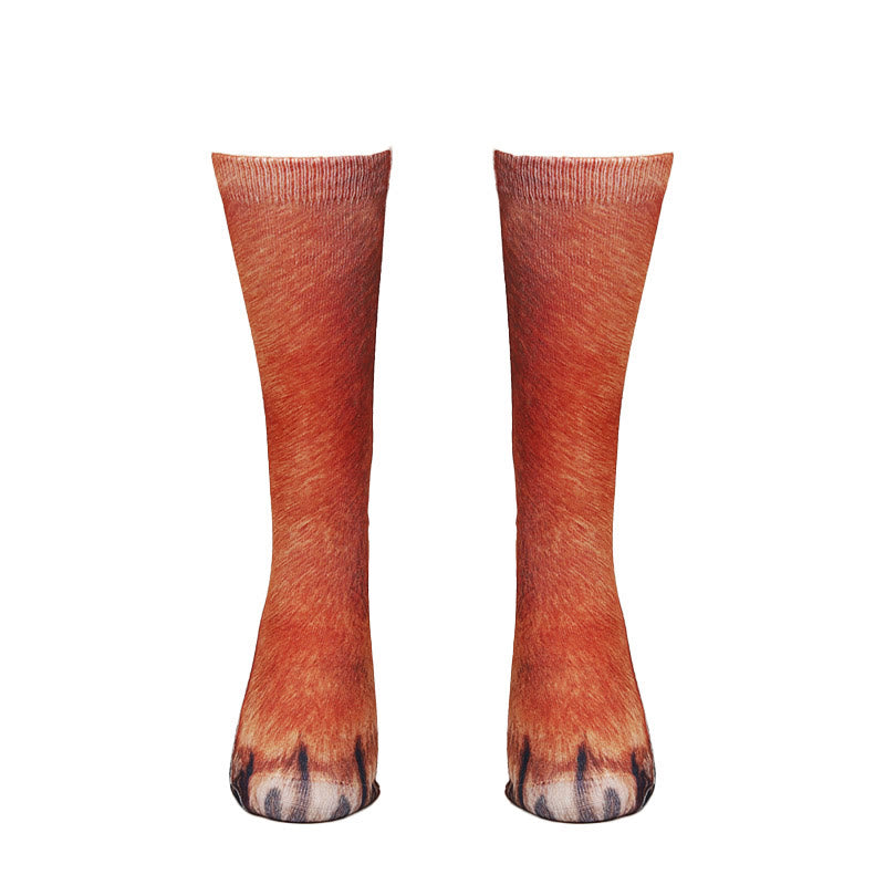Plus Size 3D Animal Paws Quarter Socks(3 Pairs) - image 5