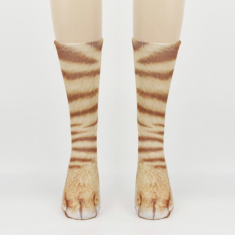 Plus Size Cat Paws Quarter Socks(3 Pairs) - image 4