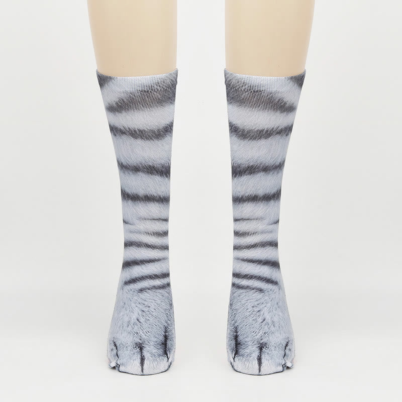 Plus Size Cat Paws Quarter Socks(3 Pairs) - image 2