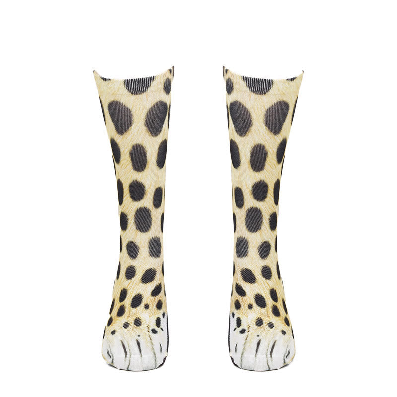 Plus Size Polar Bear Fox Leopard Paws Quarter Socks(3 Pairs) - image 7