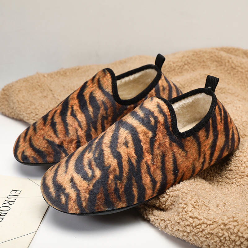 Plus Size Tiger Slipper Socks - Brown - 3XL - image 4