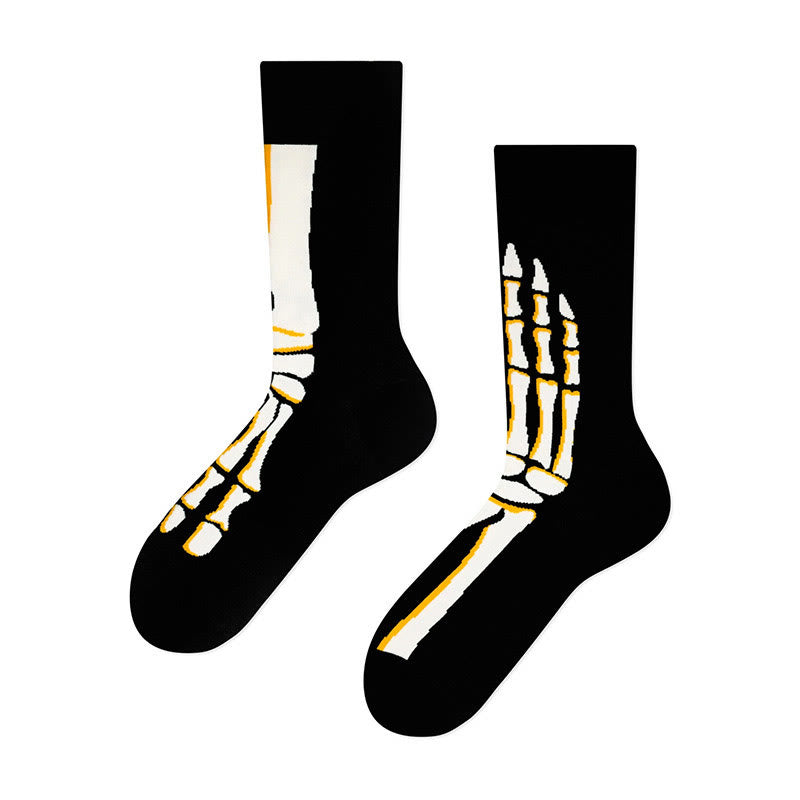 Plus Size New Halloween Crew Socks(4 Pairs) - Black - EU36-42(US3-8.5) - image 2