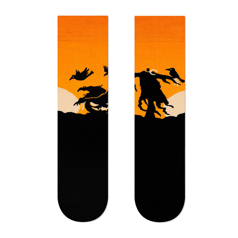 Plus Size New Halloween Crew Socks(4 Pairs) - image 8