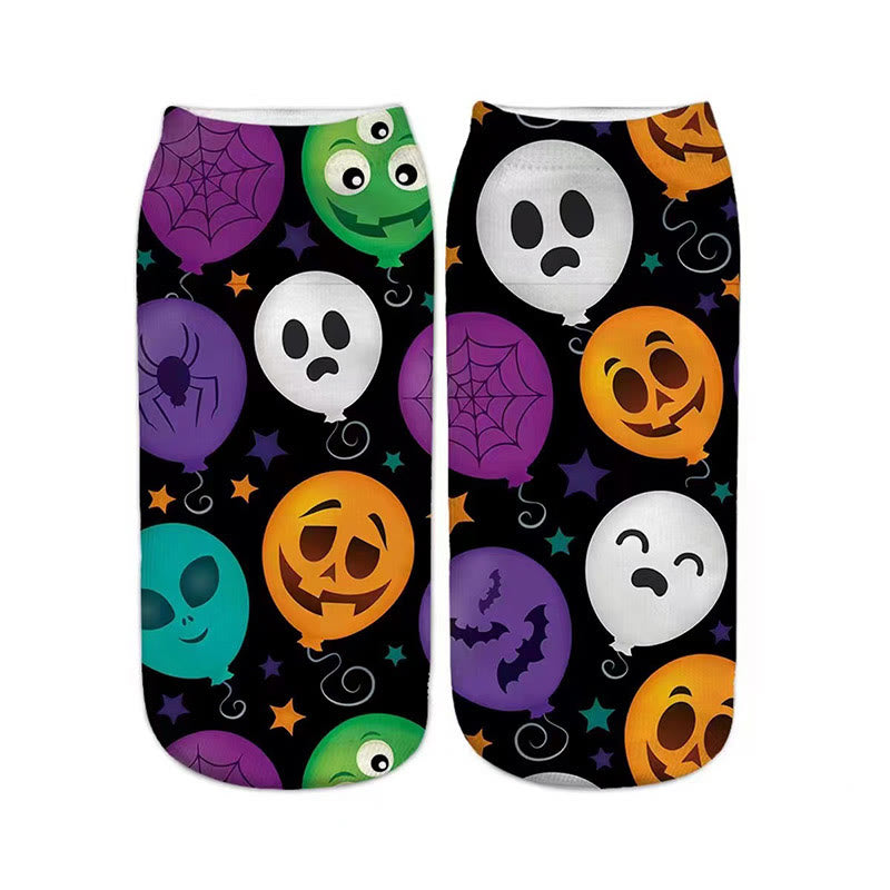 Plus Size 3D Halloween Quarter Socks(5 Pairs) - image 4