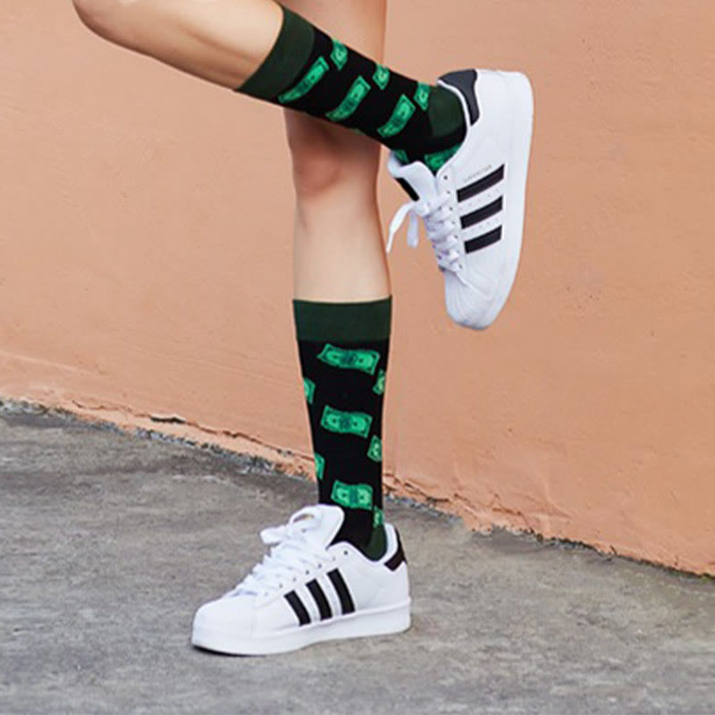 Plus Size Dollar Skull Crew Socks(4 Pairs) - image 2
