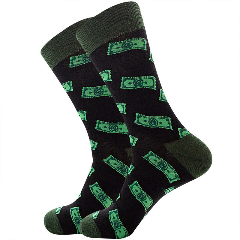 Plus Size Dollar Skull Crew Socks(4 Pairs) - image 3