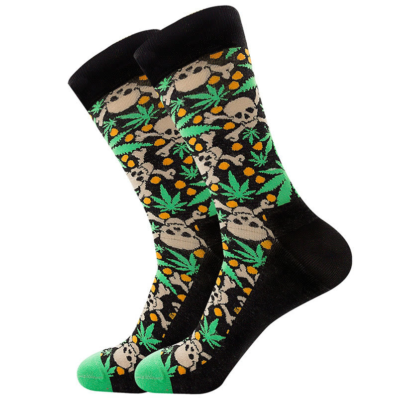 Plus Size Dollar Skull Crew Socks(4 Pairs) - image 4