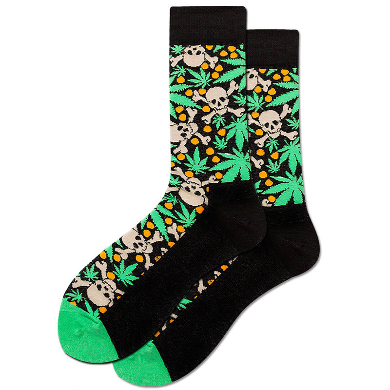 Plus Size Dollar Skull Crew Socks(4 Pairs) - image 10